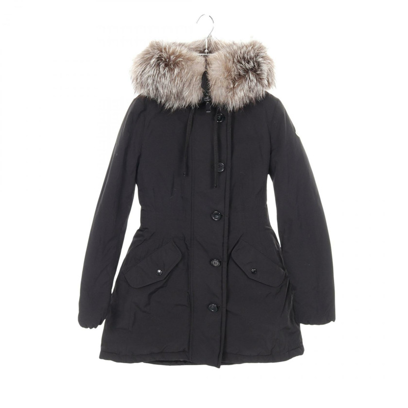 MONCLER MONTICOLE 黑色聚酯羽絨服，二手女款-0