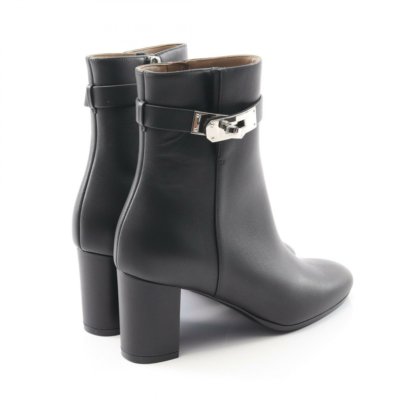 愛馬仕 Saint Germain 黑色真皮短靴，二手女款 #35-1