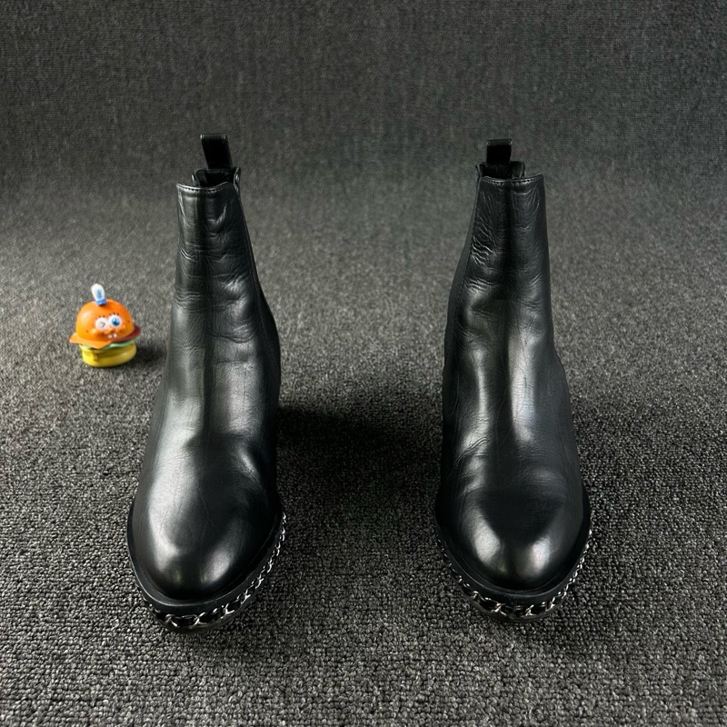 Chanel香奈兒黑色鏈條短靴 尺碼36.5 整體成色不錯下地次數不多-1