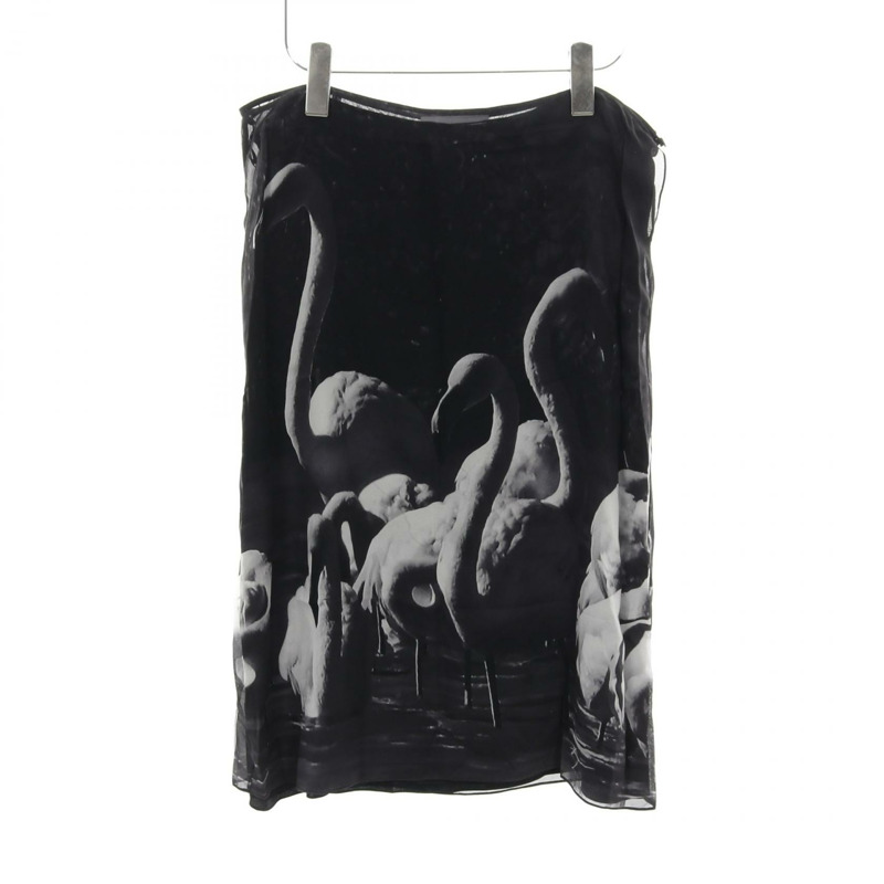 Salvatore Ferragamo 絲綢半身裙套裝，黑白灰三色，二手女裝 #40-2