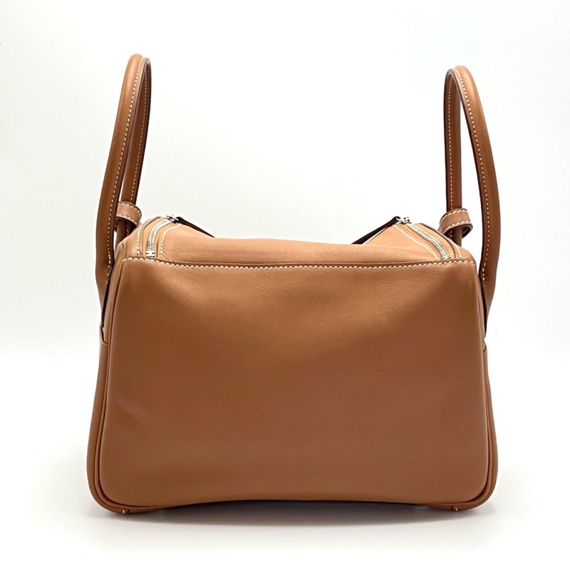 Hermes 愛馬仕 Lindy 林迪包26/金棕內拼粉銀扣/98新美品-1