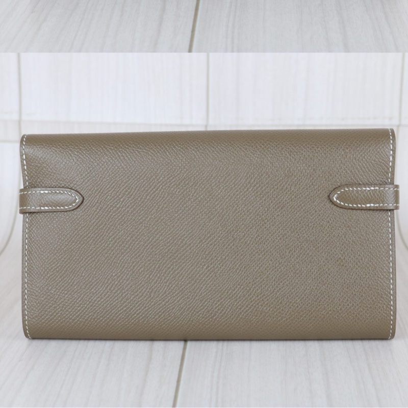 Hermes Kelly 大象灰長夾-2
