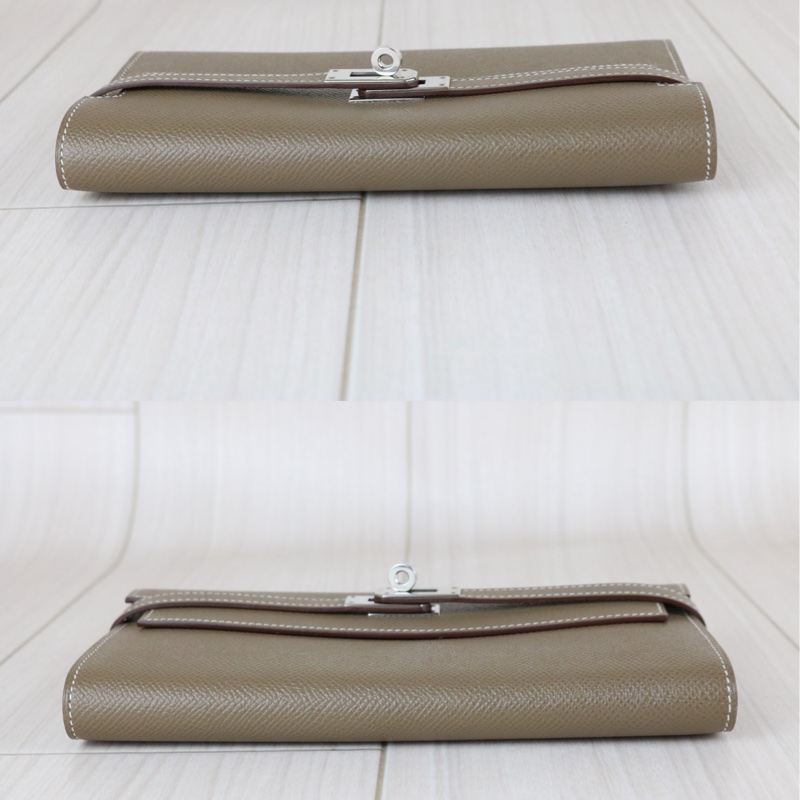 Hermes Kelly 大象灰長夾-3