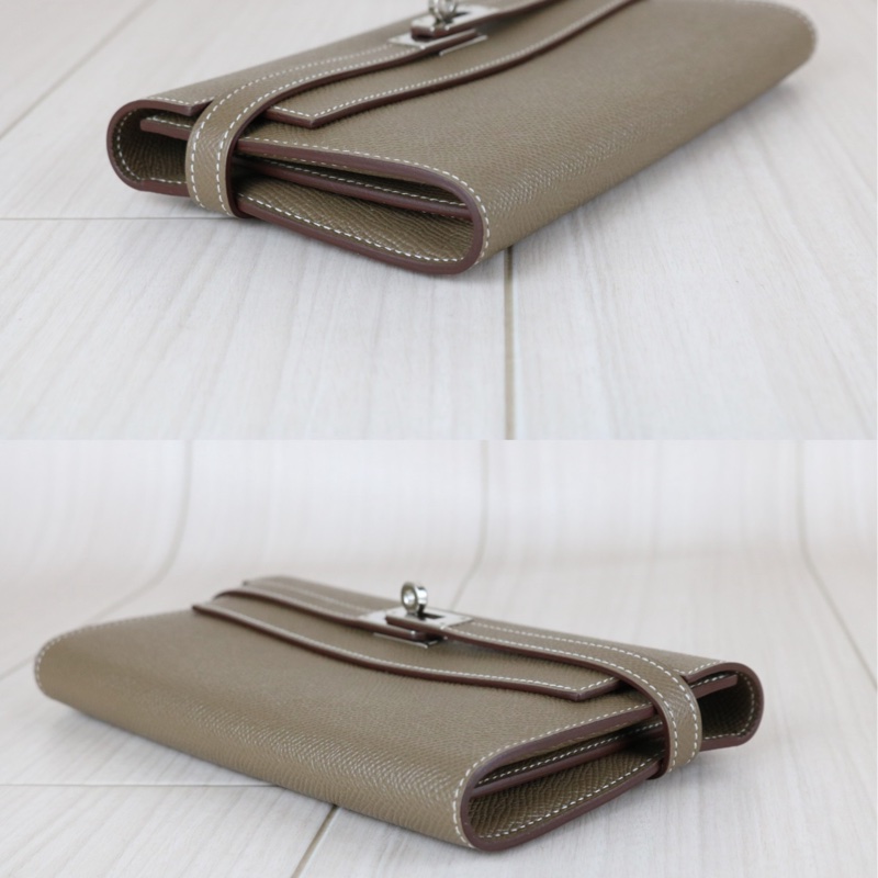 Hermes Kelly 大象灰長夾-5