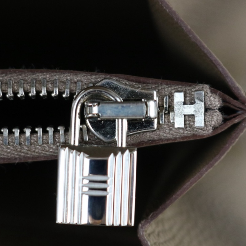 Hermes Kelly 大象灰長夾-15