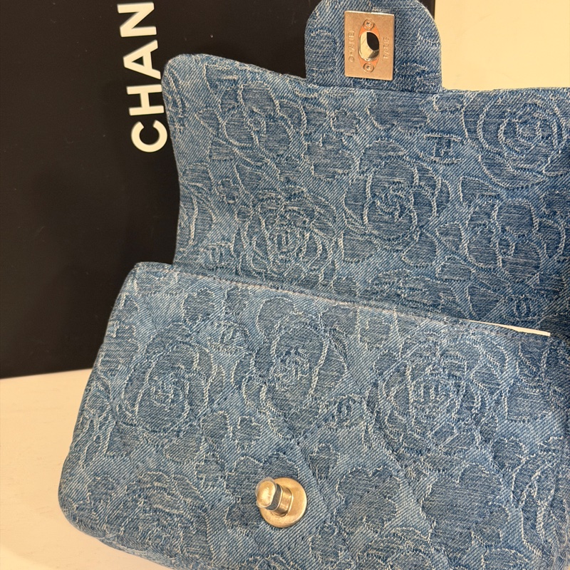 Chanel 23p MiniCf牛仔愛心調節扣大方胖 #已絕版收藏款 #全配全新帶膜-18