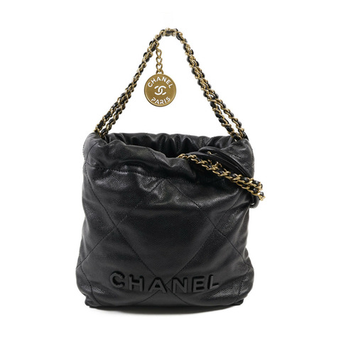 CHANEL 牛皮皮革Chanel 22 Mini鏈帶肩背袋