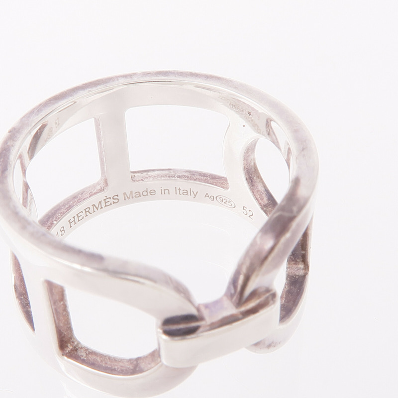 HERMES 925純銀Ever Chaine d'ancre Ring戒指Hermes#52/US#6-4
