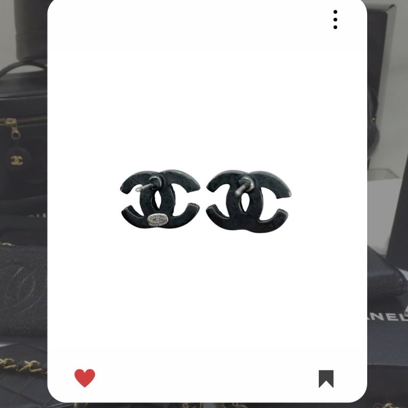 🛍️🎁 雙11🔥 11月新品上架 🔥💖 新款 香奈兒 Chanel  CC 水鑽黑銀色耳環  🔥 香奈兒熱賣款 香奈兒經典款 耳環 CHANEL EARRING-6