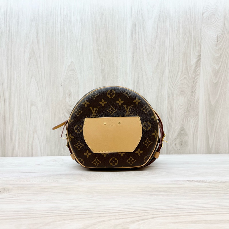 LV原花Boite Chapeau Souple 吊牌軟圓餅MM斜背包M45647-1