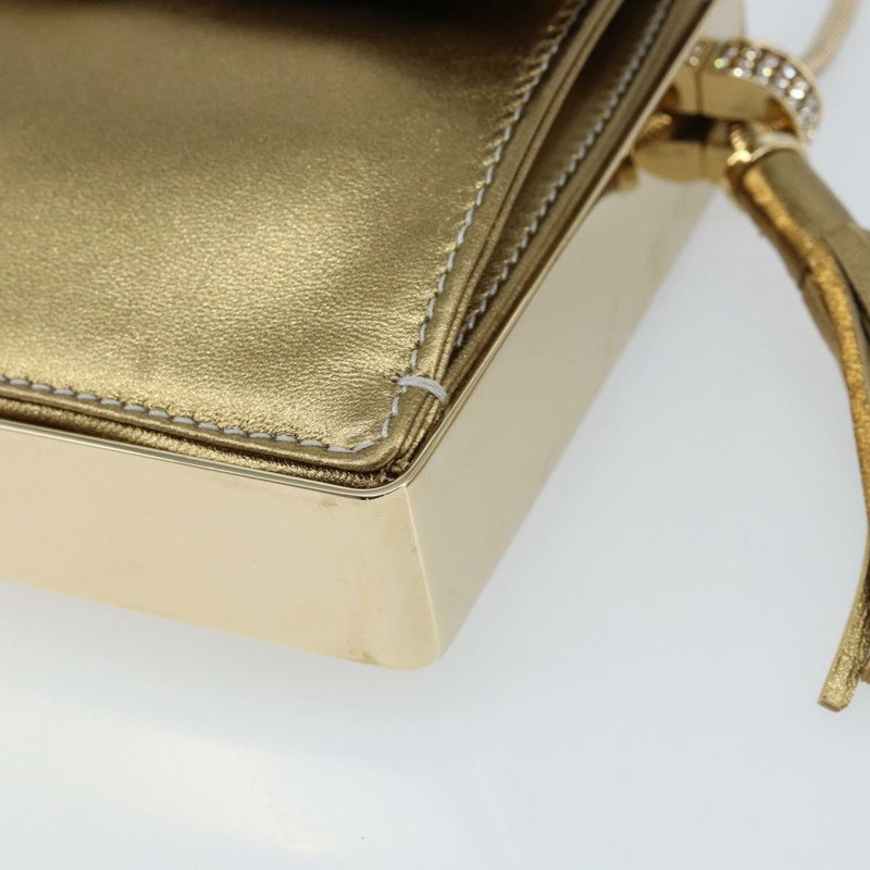 【日本直送】Salvatore Ferragamo Gancini 金色皮革肩背包，正品編號 145578AV-7