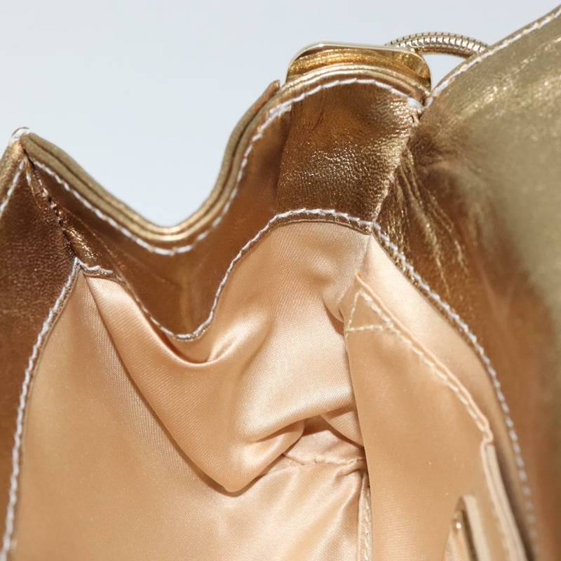 【日本直送】Salvatore Ferragamo Gancini 金色皮革肩背包，正品編號 145578AV-21