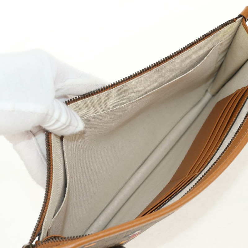 【日本直送】GUCCI GUCCIxDisney GG Supreme 手拿包 PVC 米色金色 602552 正品 152362M-22