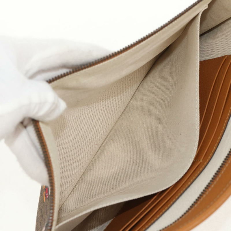 【日本直送】GUCCI GUCCIxDisney GG Supreme 手拿包 PVC 米色金色 602552 正品 152362M-23