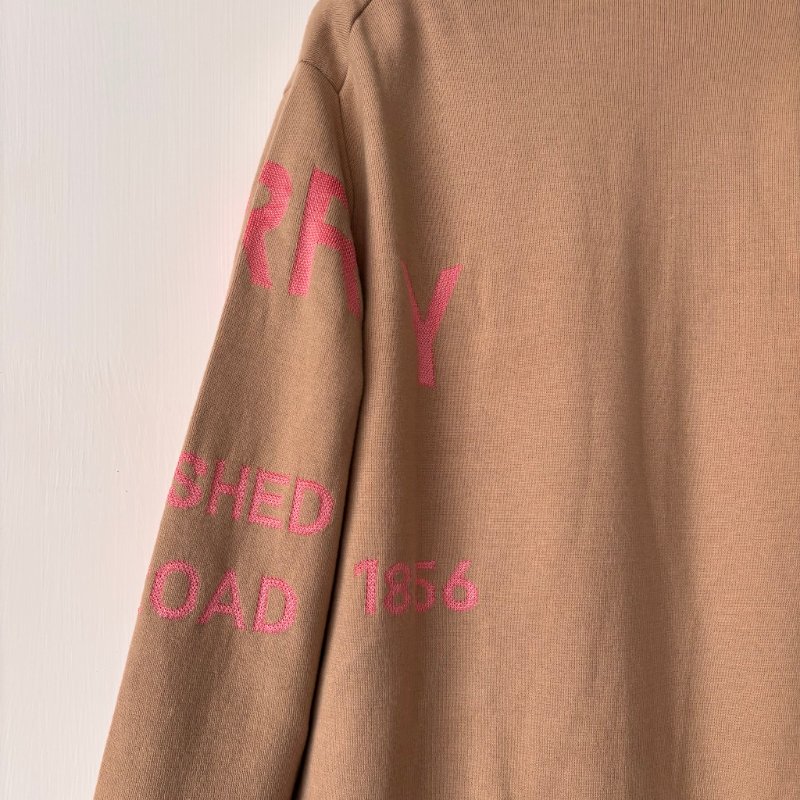 ::BURBERRY:: 新款羊毛開襟衫 駝色粉桃色毛衣外套-9