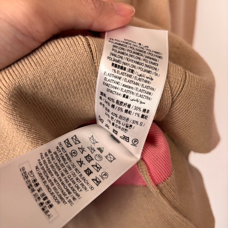 ::BURBERRY:: 新款羊毛開襟衫 駝色粉桃色毛衣外套-19