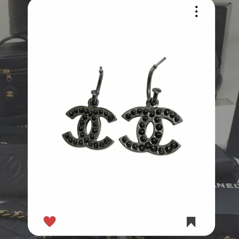 🛍️🎁 雙11🔥 11月新品上架 🔥💖 新款 香奈兒 Chanel 雙CC 黑色耳環 🔥 香奈兒熱賣款 香奈兒經典款 耳環 CHANEL EARRING