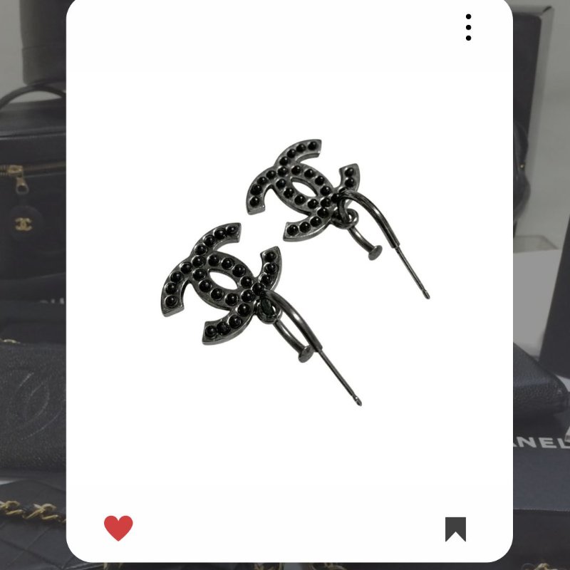 🛍️🎁 雙11🔥 11月新品上架 🔥💖 新款 香奈兒 Chanel 雙CC 黑色耳環 🔥 香奈兒熱賣款 香奈兒經典款 耳環 CHANEL EARRING-1