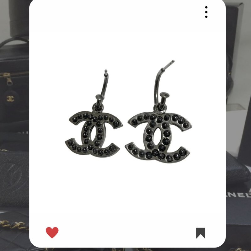 🛍️🎁 雙11🔥 11月新品上架 🔥💖 新款 香奈兒 Chanel 雙CC 黑色耳環 🔥 香奈兒熱賣款 香奈兒經典款 耳環 CHANEL EARRING-6