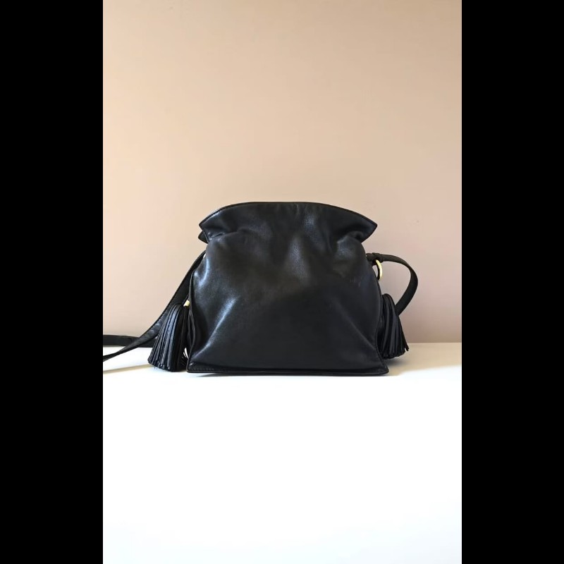 【LA LUNE】絕版古董包 Loewe Flamenco 流蘇中古包 單肩包 皮革包 斜背復古二手包-0