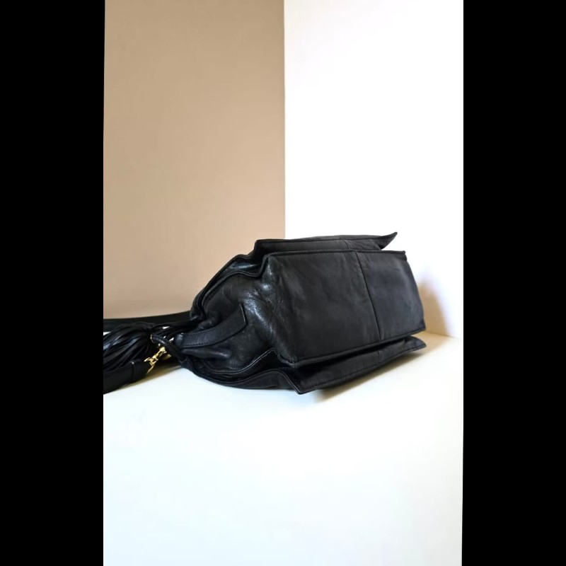 【LA LUNE】絕版古董包 Loewe Flamenco 流蘇中古包 單肩包 皮革包 斜背復古二手包-5