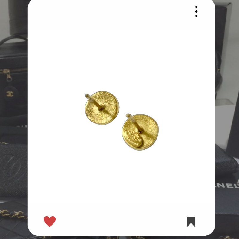 🛍️🎁 雙11🔥 11月新品上架 🔥💖 復古 香奈兒 Chanel 金色小圓球CC小水鑽耳環 🔥 香奈兒熱賣款 香奈兒經典款 耳環 CHANEL EARRING-2