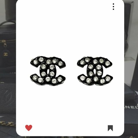 🛍️🎁 雙11🔥 11月新品上架 🔥💖 新款 香奈兒 Chanel Coco 黑色小水鑽耳環 🔥 香奈兒熱賣款 香奈兒經典款 耳環 CHANEL EARRING
