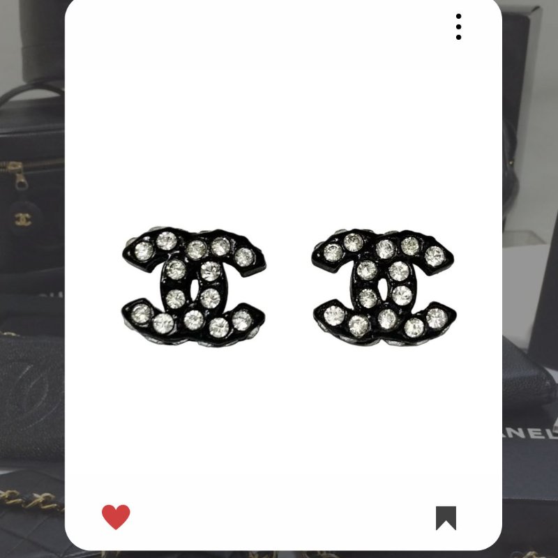 🛍️🎁 雙11🔥 11月新品上架 🔥💖 新款 香奈兒 Chanel Coco 黑色小水鑽耳環 🔥 香奈兒熱賣款 香奈兒經典款 耳環 CHANEL EARRING-0