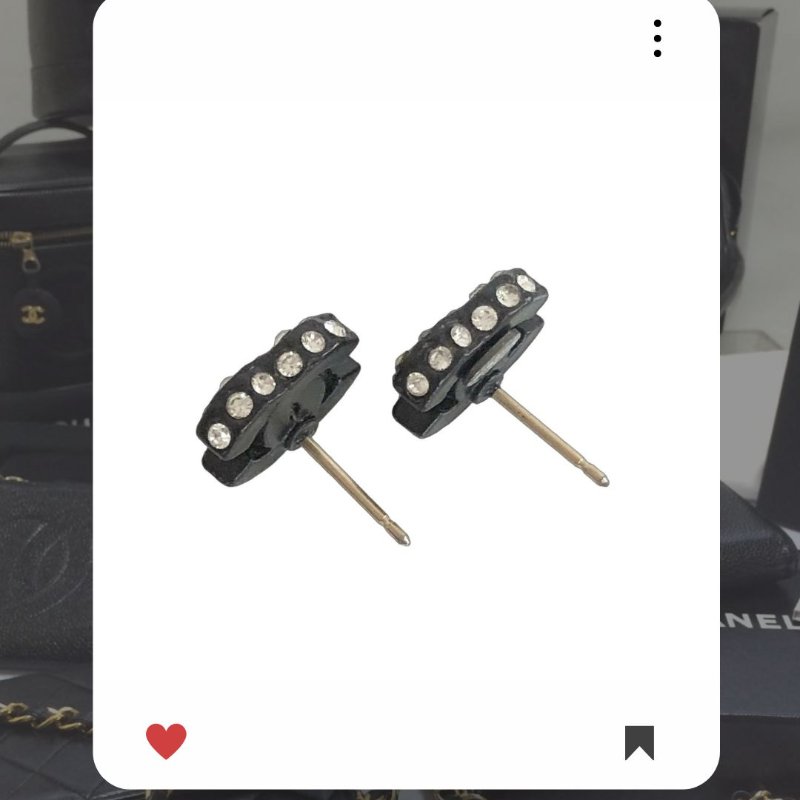🛍️🎁 雙11🔥 11月新品上架 🔥💖 新款 香奈兒 Chanel Coco 黑色小水鑽耳環 🔥 香奈兒熱賣款 香奈兒經典款 耳環 CHANEL EARRING-1