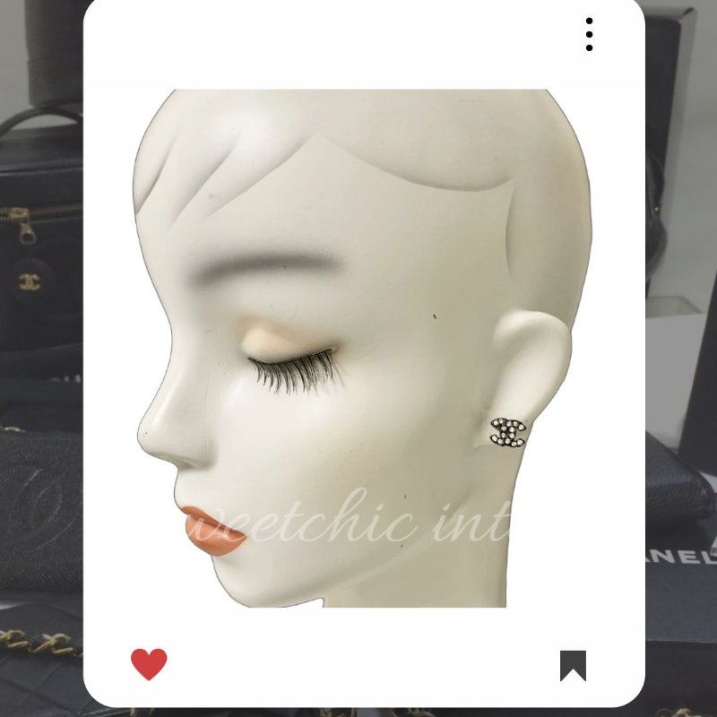 🛍️🎁 雙11🔥 11月新品上架 🔥💖 新款 香奈兒 Chanel Coco 黑色小水鑽耳環 🔥 香奈兒熱賣款 香奈兒經典款 耳環 CHANEL EARRING-4