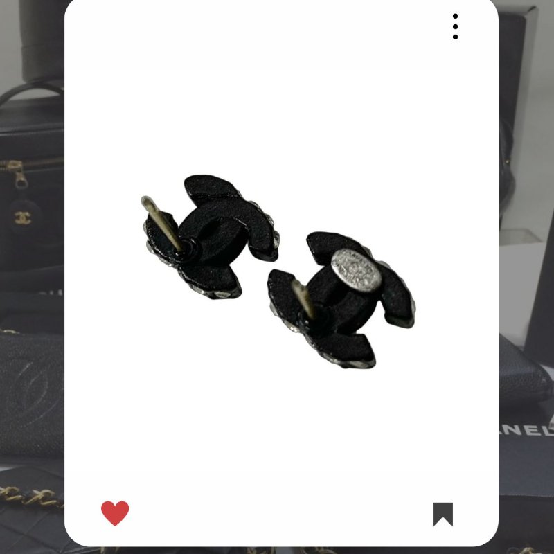 🛍️🎁 雙11🔥 11月新品上架 🔥💖 新款 香奈兒 Chanel Coco 黑色小水鑽耳環 🔥 香奈兒熱賣款 香奈兒經典款 耳環 CHANEL EARRING-8