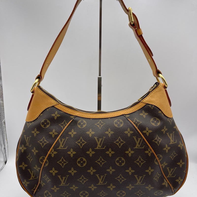 LV老花铭牌中号南瓜包单肩手提腋下包-1