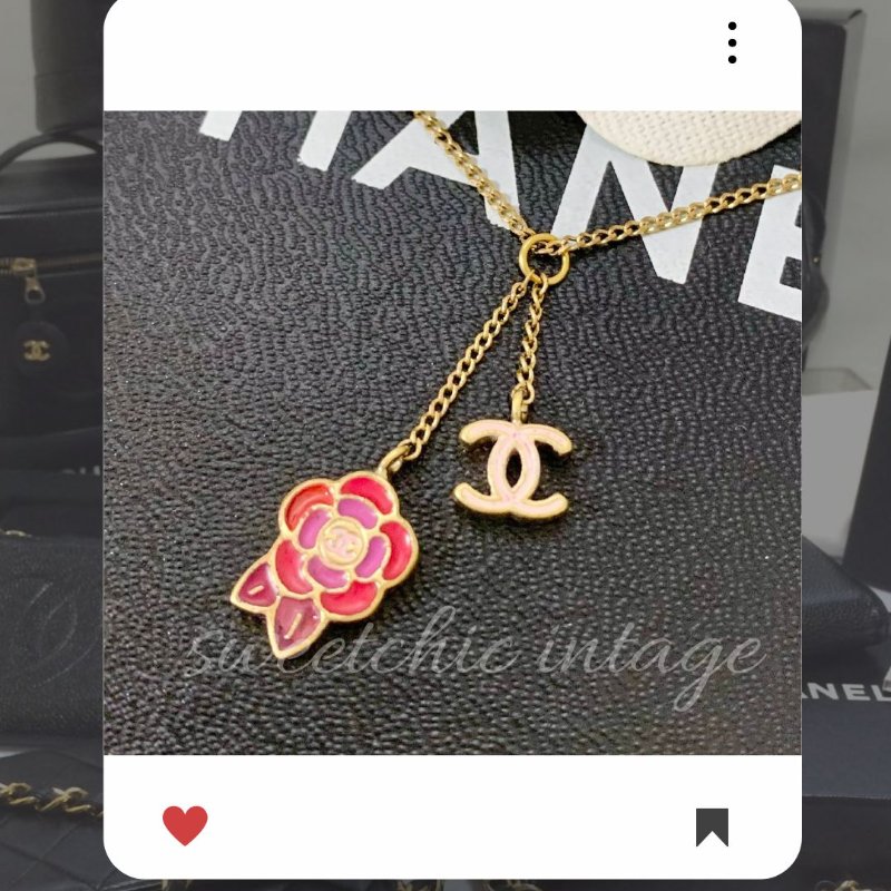 🛍️🎁 雙11🔥 11月新品上架 🔥💖 ✨罕有 香奈兒 Chanel 粉紅色山茶花金項鏈🔥 香奈兒熱賣款 香奈兒經典款 頸鏈 CHANEL NECKLACE-0