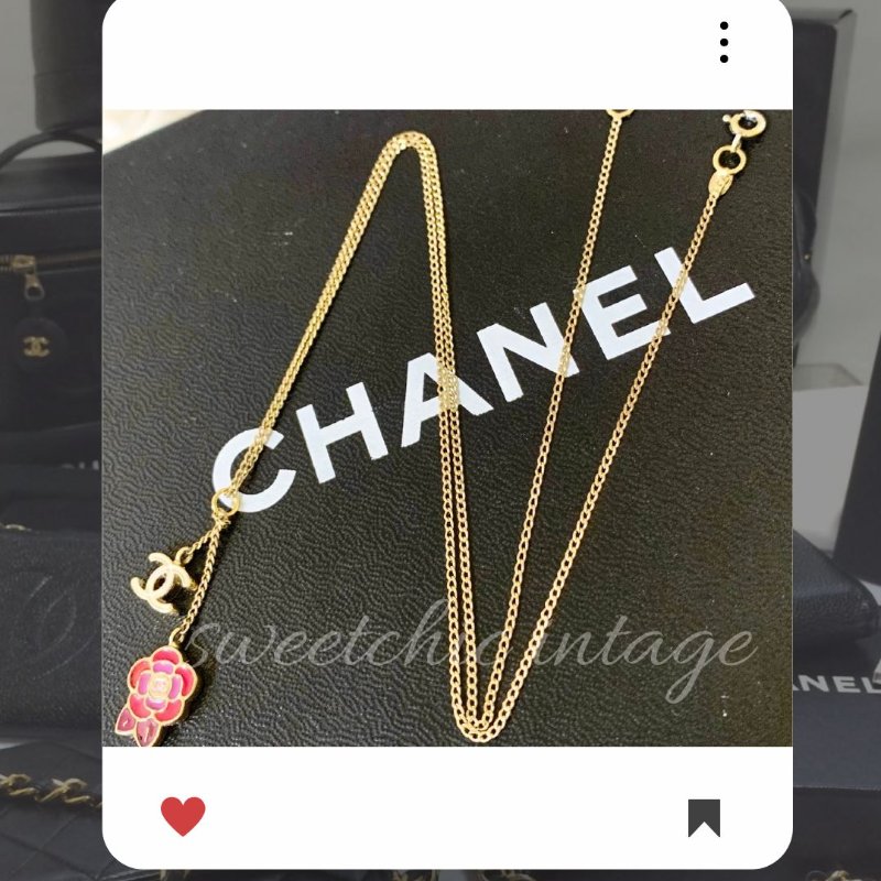 🛍️🎁 雙11🔥 11月新品上架 🔥💖 ✨罕有 香奈兒 Chanel 粉紅色山茶花金項鏈🔥 香奈兒熱賣款 香奈兒經典款 頸鏈 CHANEL NECKLACE-1
