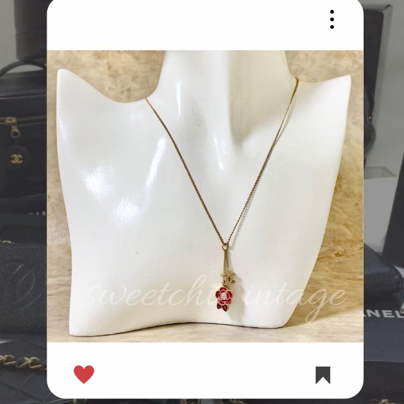 🛍️🎁 雙11🔥 11月新品上架 🔥💖 ✨罕有 香奈兒 Chanel 粉紅色山茶花金項鏈🔥 香奈兒熱賣款 香奈兒經典款 頸鏈 CHANEL NECKLACE-4