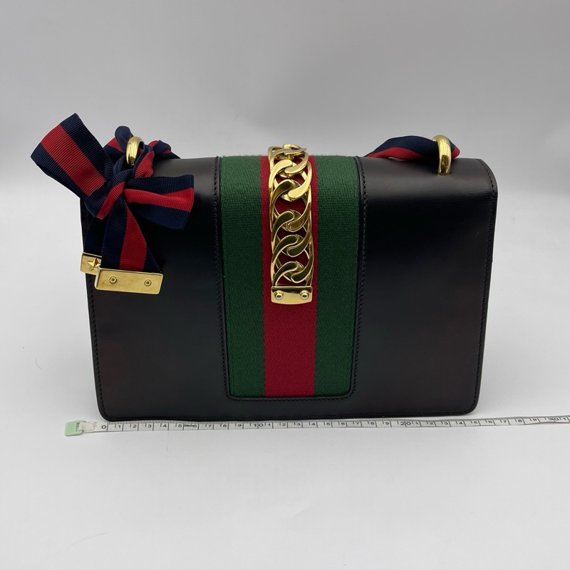 Gucci古驰 黑色塞尔维亚中号-3