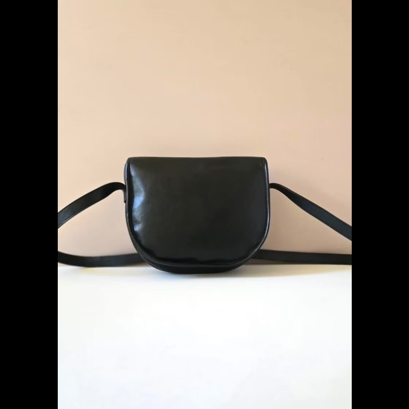 【LA LUNE】中古二手包 Dior Bobby黑金色馬鞍包 單肩包 側背包 斜背包 手袋-2