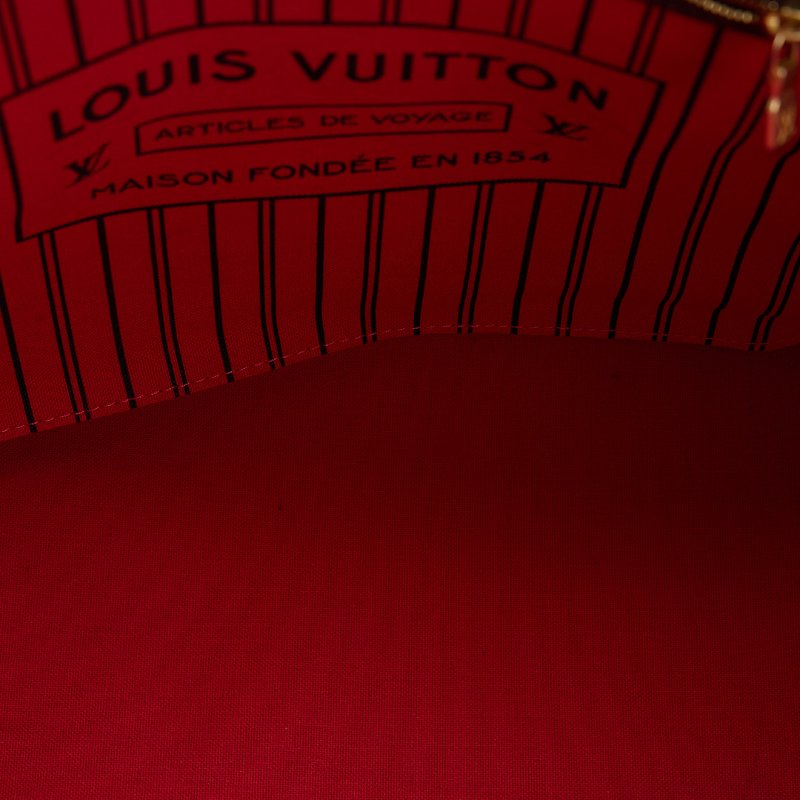 二手Lv neverfull MM棋盤格-15