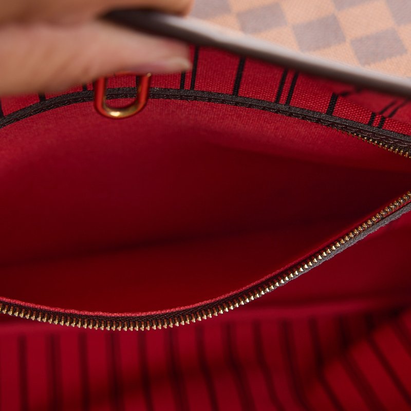 二手Lv neverfull MM棋盤格-17
