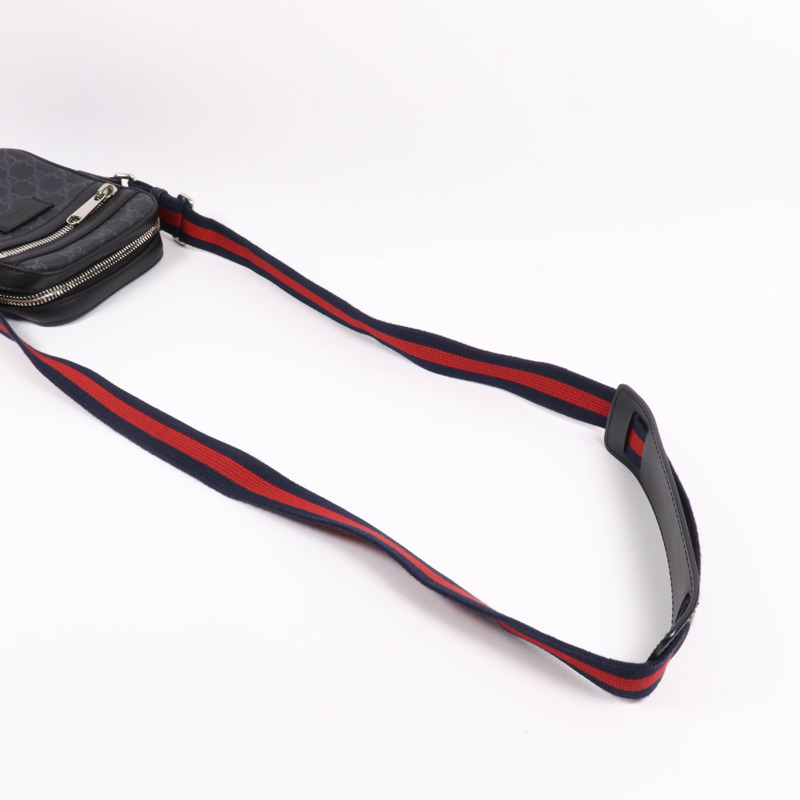 GUCCI 塗層帆布/牛皮皮革Shoulder Bag銀扣肩背袋-5