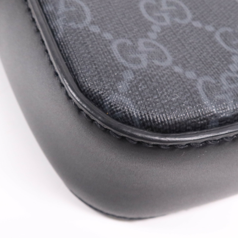 GUCCI 塗層帆布/牛皮皮革Shoulder Bag銀扣肩背袋-10