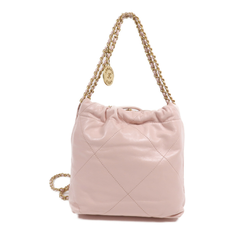 CHANEL 牛皮皮革Chanel 22 Mini金扣鏈帶肩背袋-1