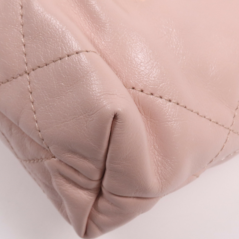 CHANEL 牛皮皮革Chanel 22 Mini金扣鏈帶肩背袋-4