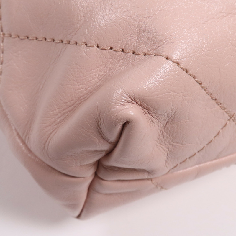 CHANEL 牛皮皮革Chanel 22 Mini金扣鏈帶肩背袋-7