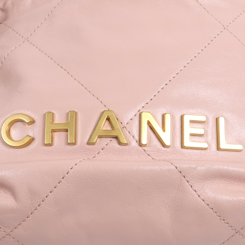 CHANEL 牛皮皮革Chanel 22 Mini金扣鏈帶肩背袋-8