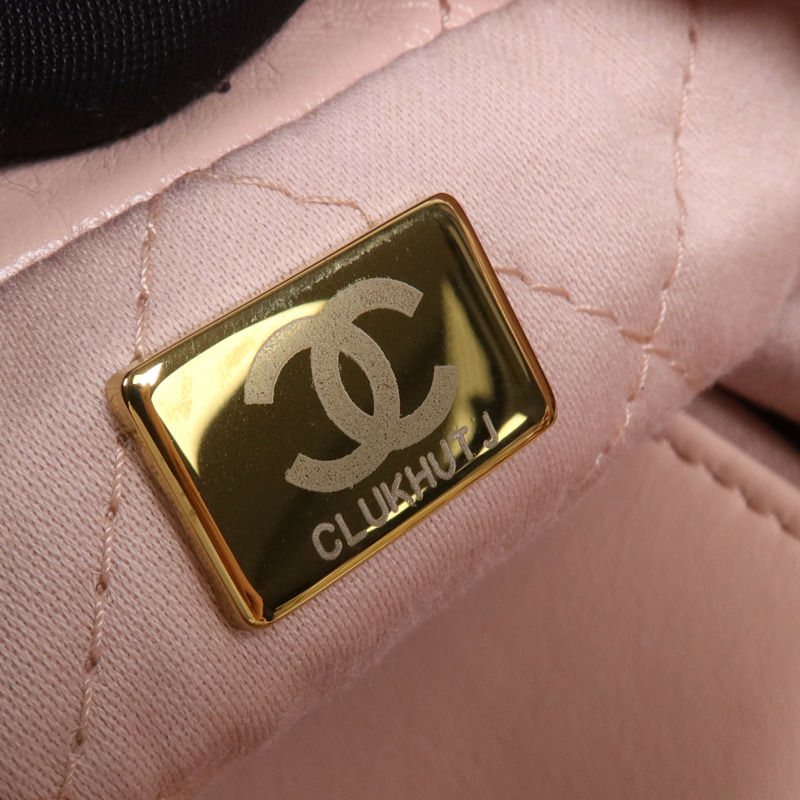 CHANEL 牛皮皮革Chanel 22 Mini金扣鏈帶肩背袋-13