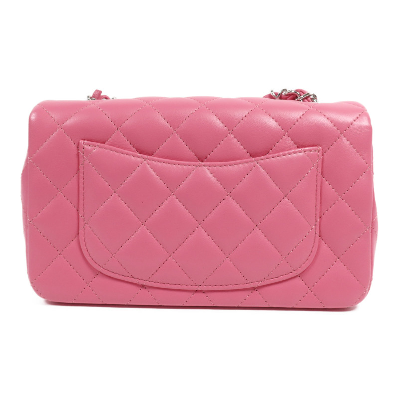 CHANEL 羊皮皮革Classic 20銀扣鏈帶肩背袋-1