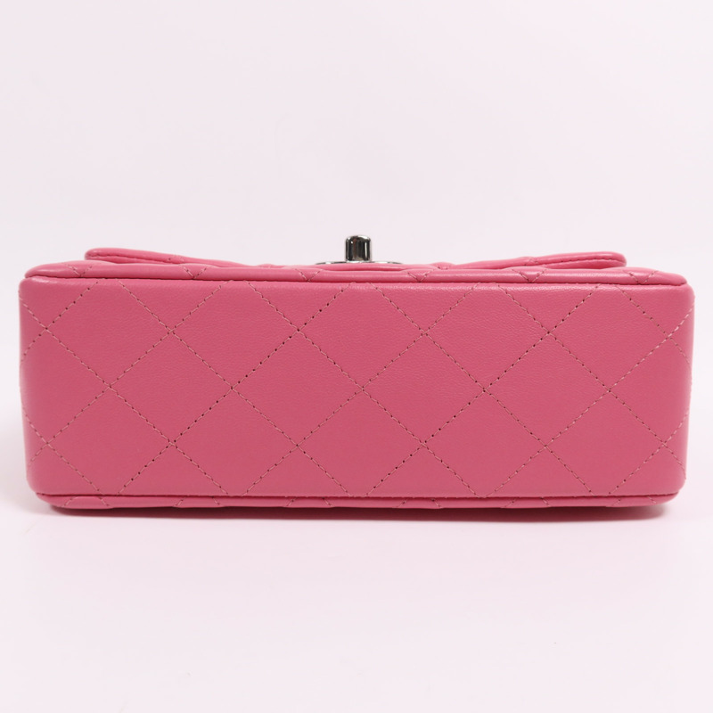 CHANEL 羊皮皮革Classic 20銀扣鏈帶肩背袋-3