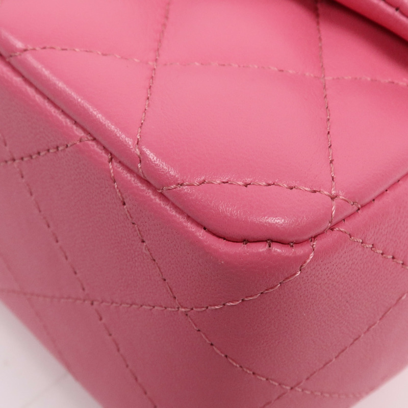 CHANEL 羊皮皮革Classic 20銀扣鏈帶肩背袋-4