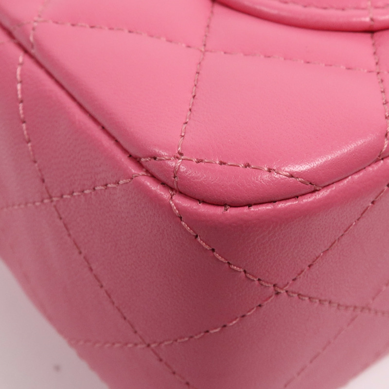 CHANEL 羊皮皮革Classic 20銀扣鏈帶肩背袋-7